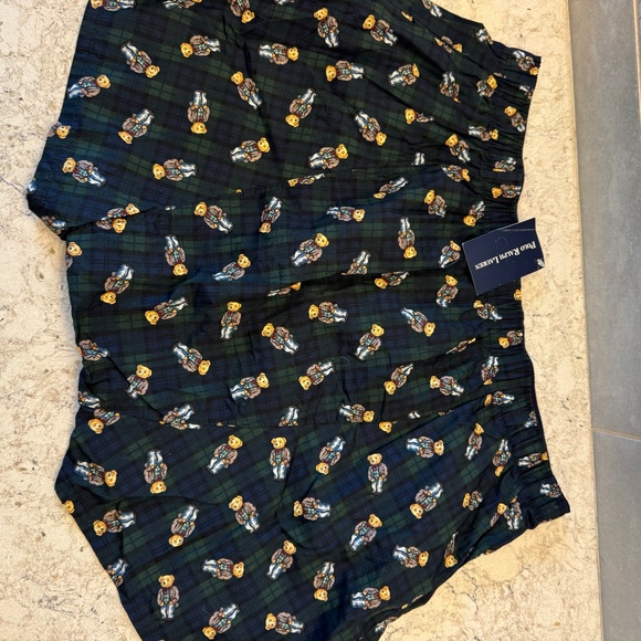 Vintage NWT Men's Polo by Ralph Lauren XL Plaid boxer shorts with Teddy bears - Picture 8 of 16